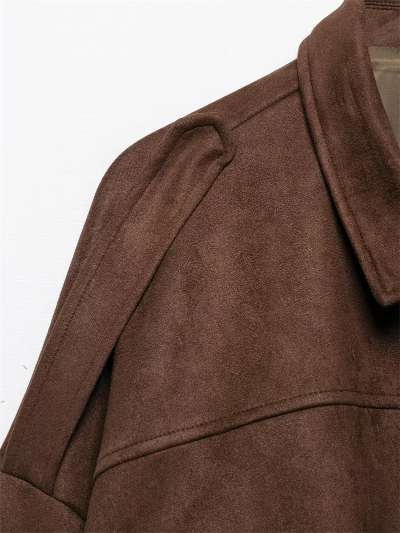 121 - Suede Bomberjacke Damen