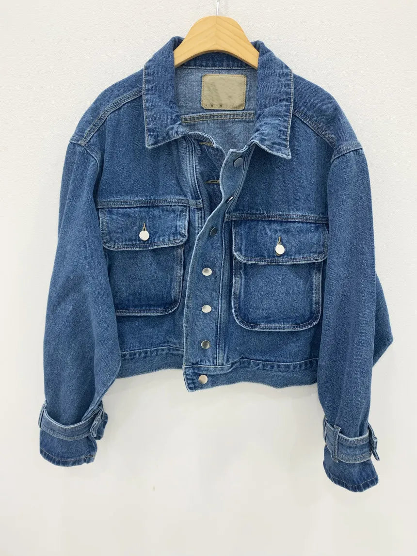 127 - Damen Kurz Jeansjacke Klassisch