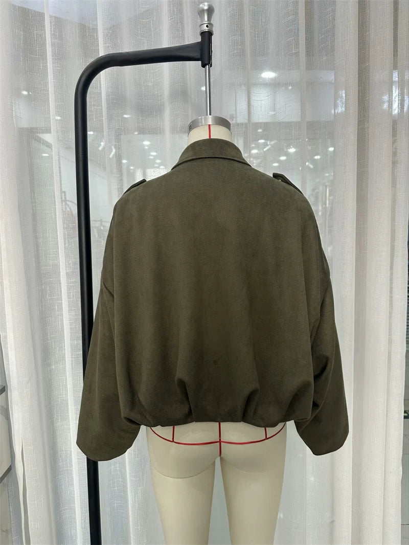 121 - Suede Bomberjacke Damen