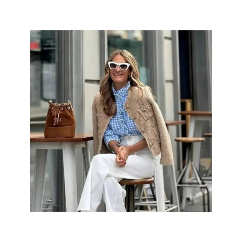 087 - Tweed Jacke Damen Elegant