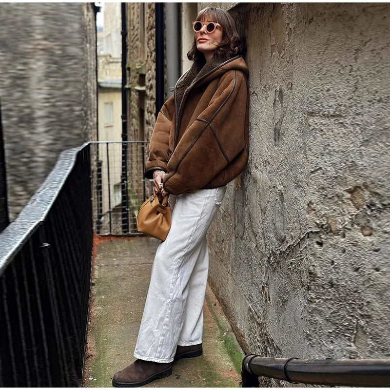 066 - Wildlederjacke Damen – Modern & Locker