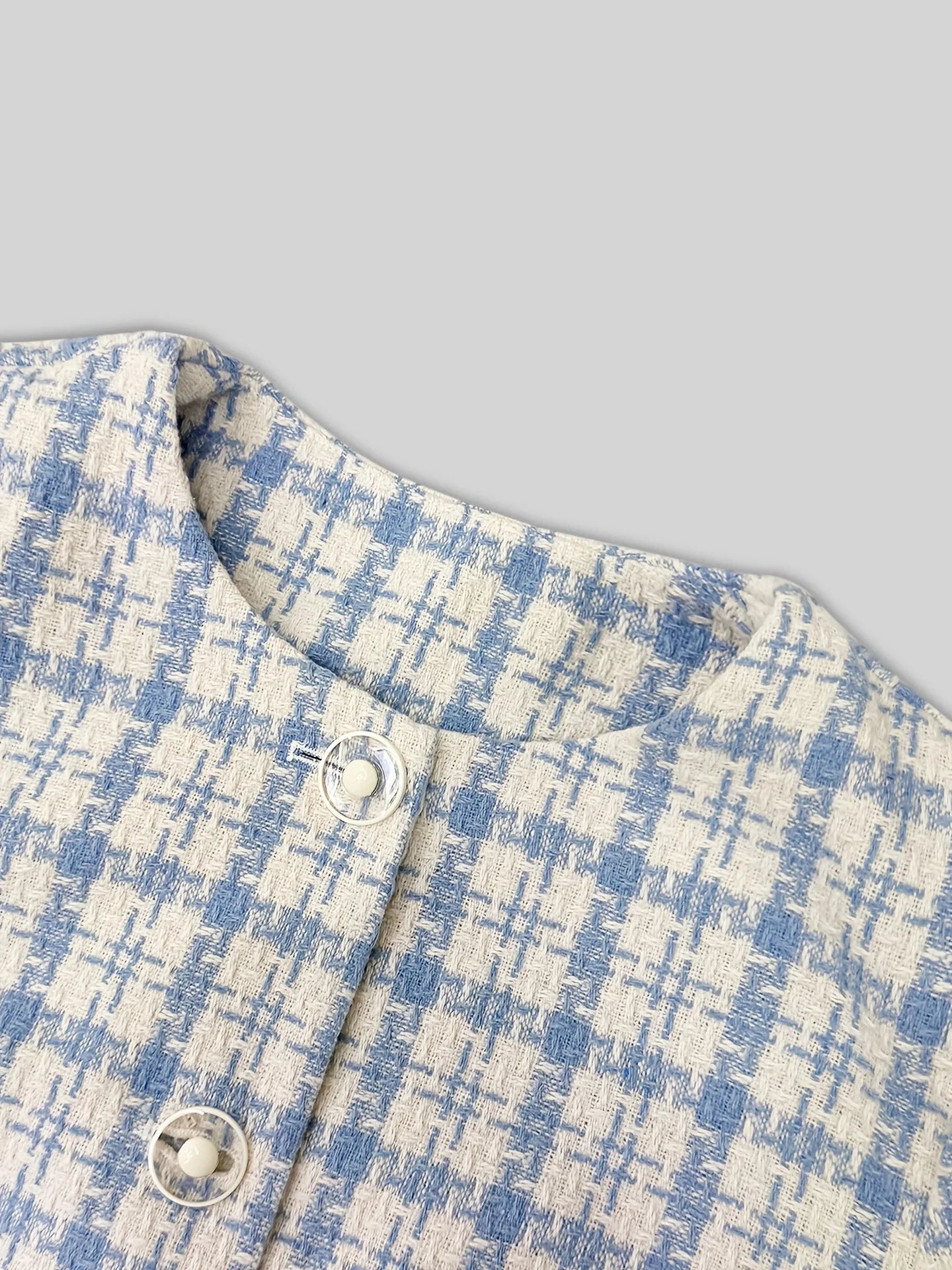 085 - Tweedjacke mit Hahnentritt-Print