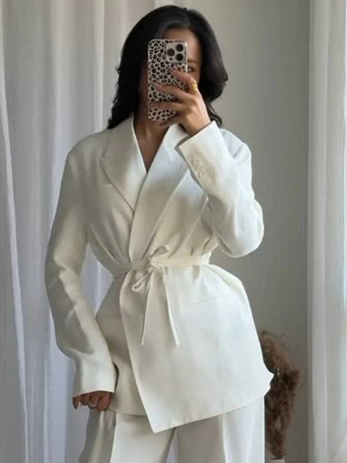 112 - Damen Blazer Mit Spitze-Up & Reverskragen