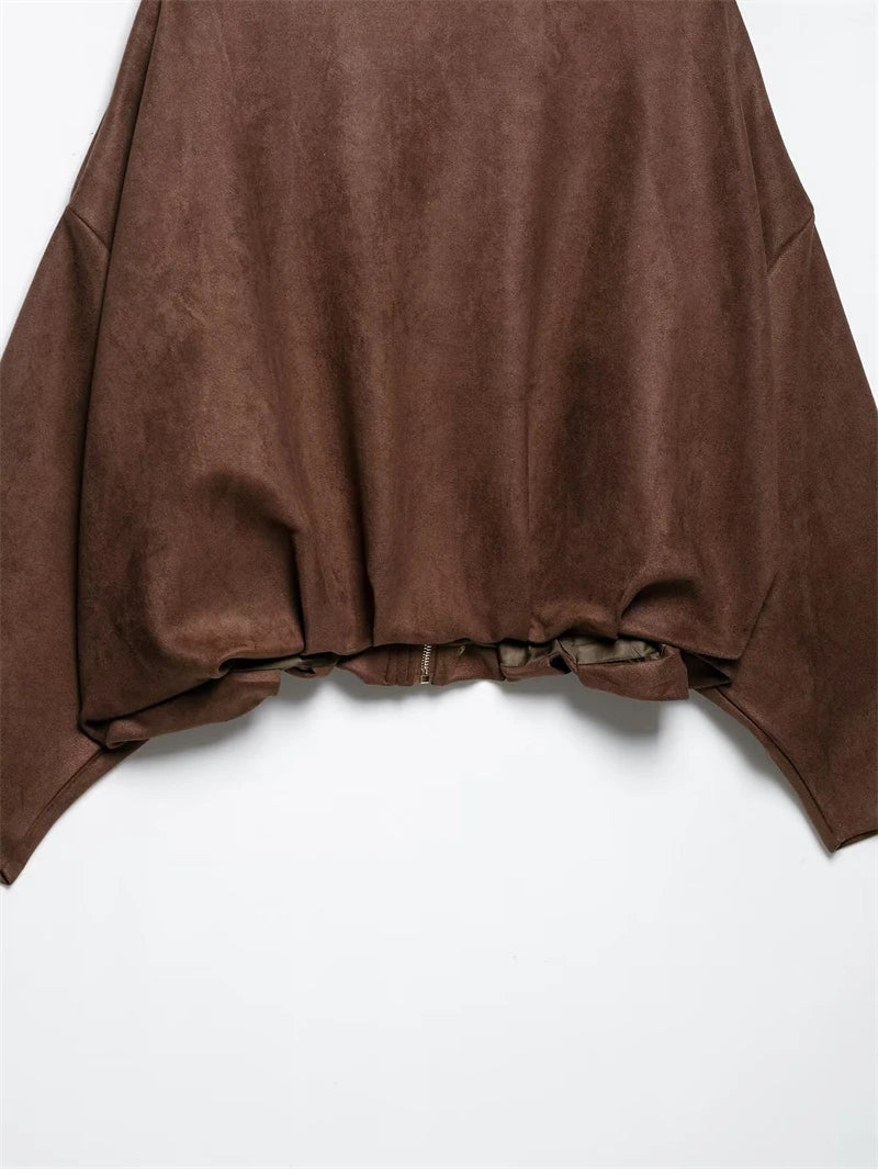 121 - Suede Bomberjacke Damen