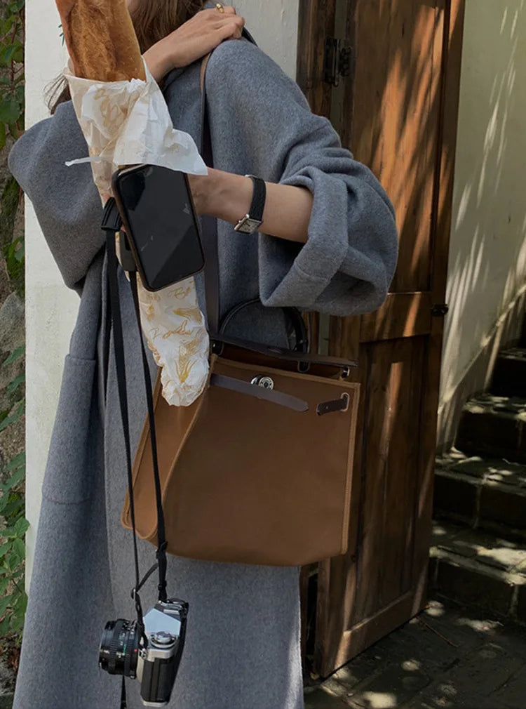 044 - Cashmere-Wollmantel Damen – Extra Long & Elegant