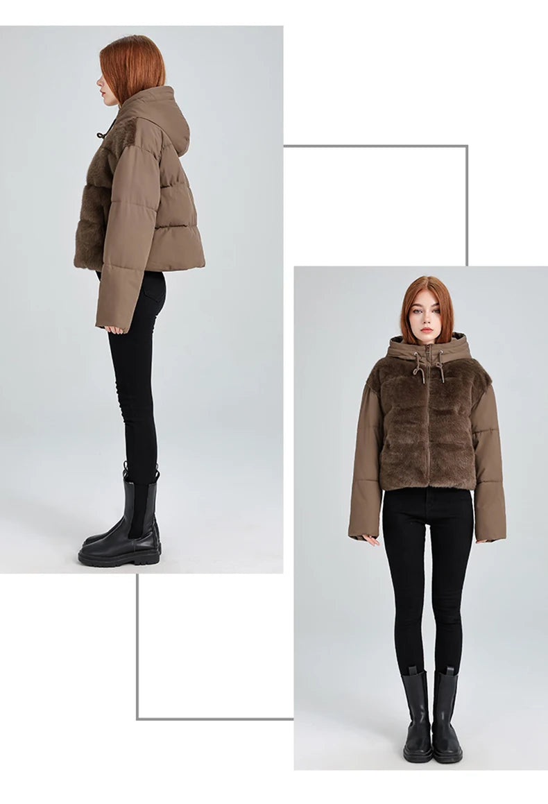 046 - Plüschmantel Damen – Warm & Modern