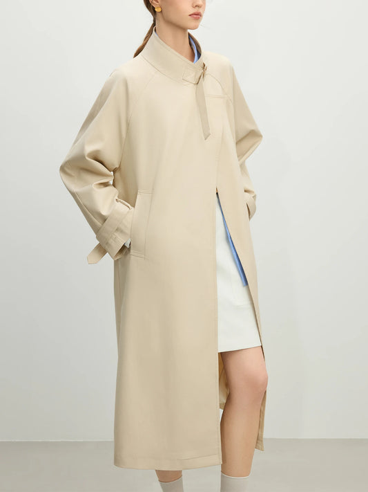 024 - Trenchcoat Damen – Modern & Stehkragen-Design