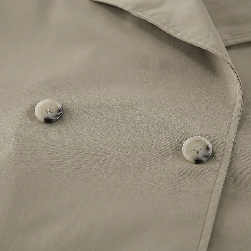 016 -  Bindegürtel Trenchcoat Damen – Elegant & Modern