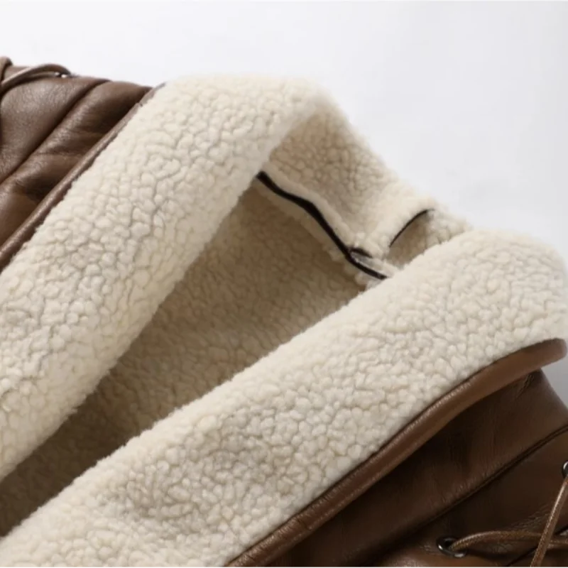 092 - Wildlederjacke Damen Kurz mit Gürtel