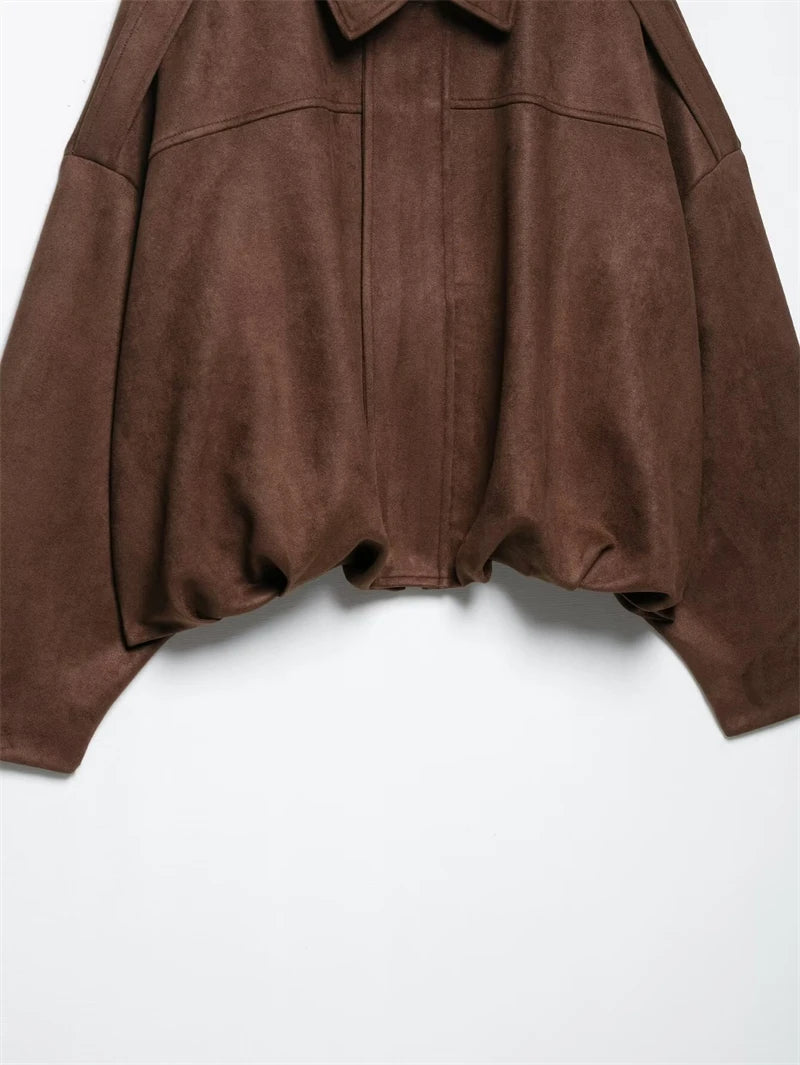 121 - Suede Bomberjacke Damen