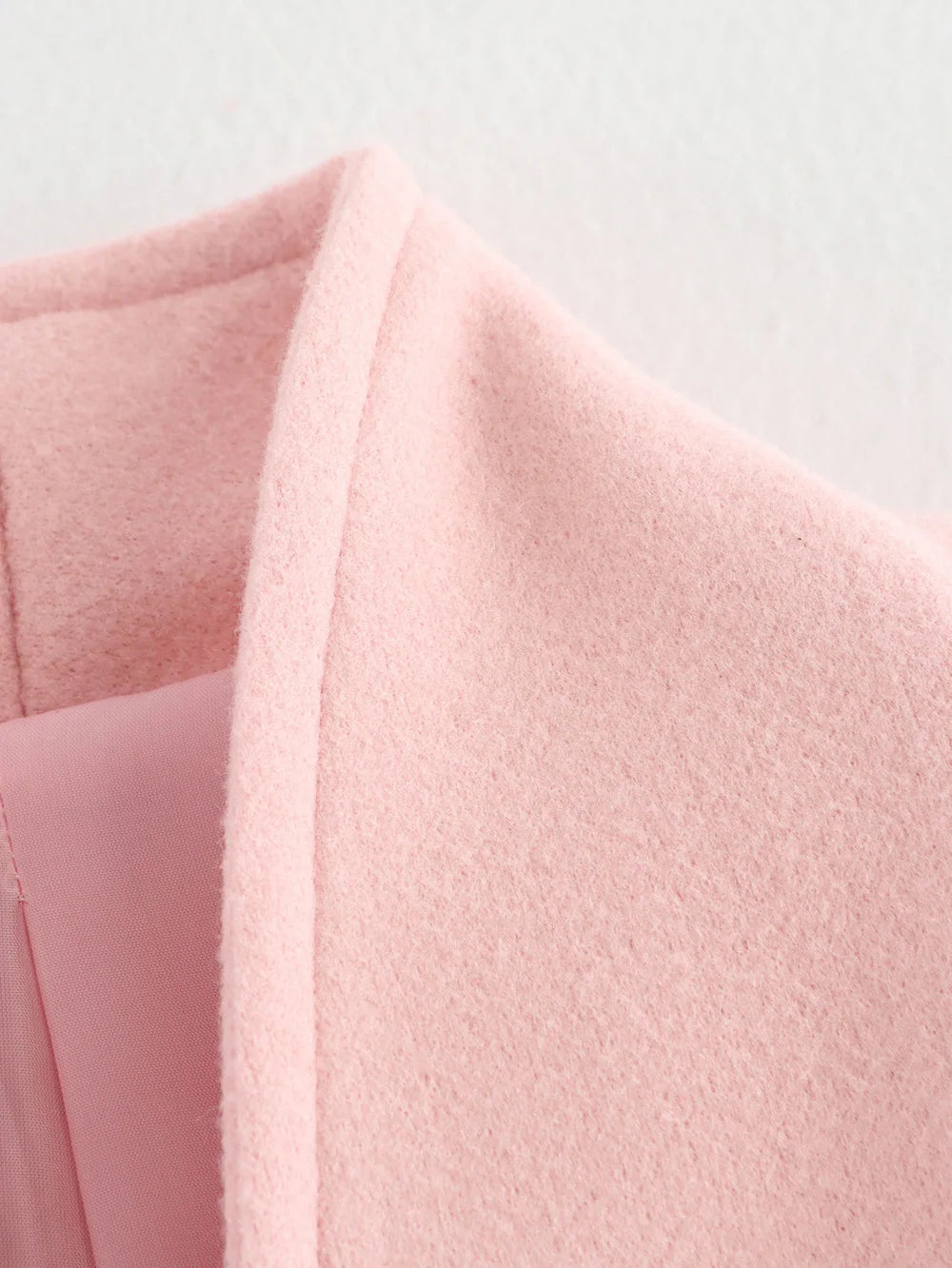 079 - Einfarbiger Schleifen-Mantel – Herbst/Winter Damenjacke