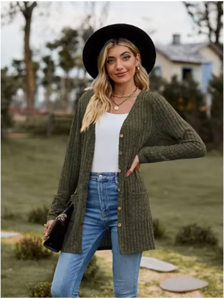 052 - Gestreifter Mantel Damen – Modern & Vielseitig