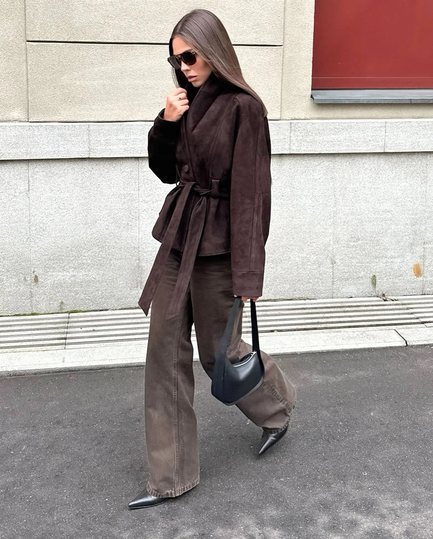 058 - Suede-Jacke Damen – Tailliert & Modern