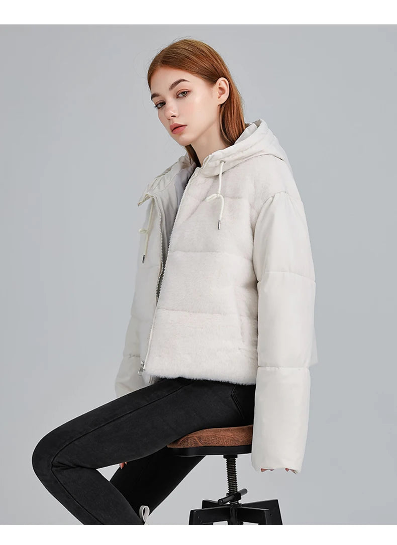 046 - Plüschmantel Damen – Warm & Modern