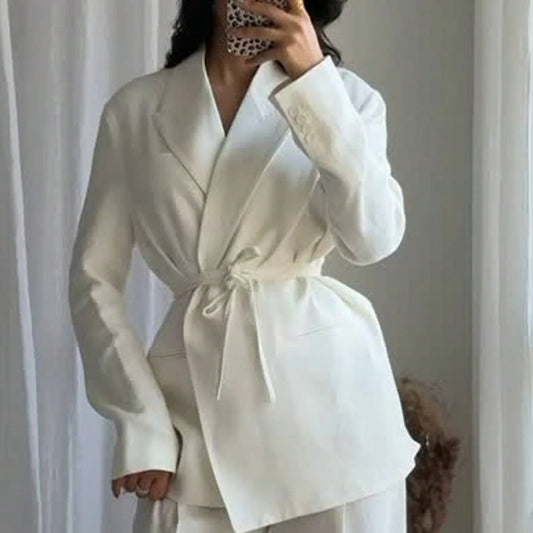 112 - Damen Blazer Mit Spitze-Up & Reverskragen