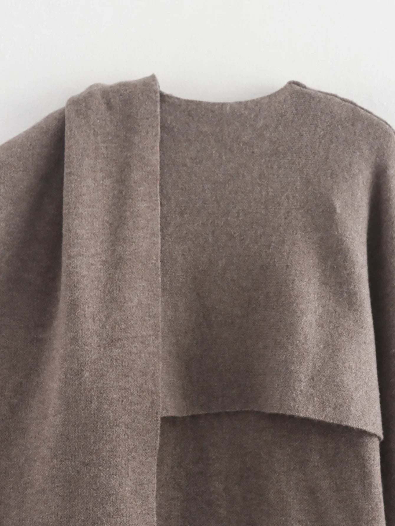 122 - Oversize Strickjacke Damen mit Schalkragen