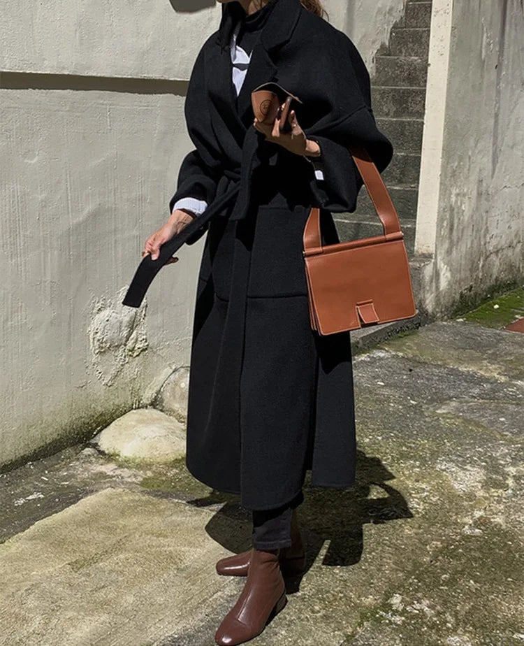 044 - Cashmere-Wollmantel Damen – Extra Long & Elegant