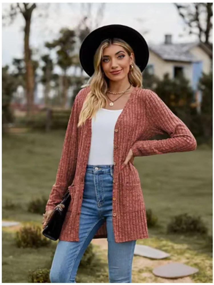 052 - Gestreifter Mantel Damen – Modern & Vielseitig