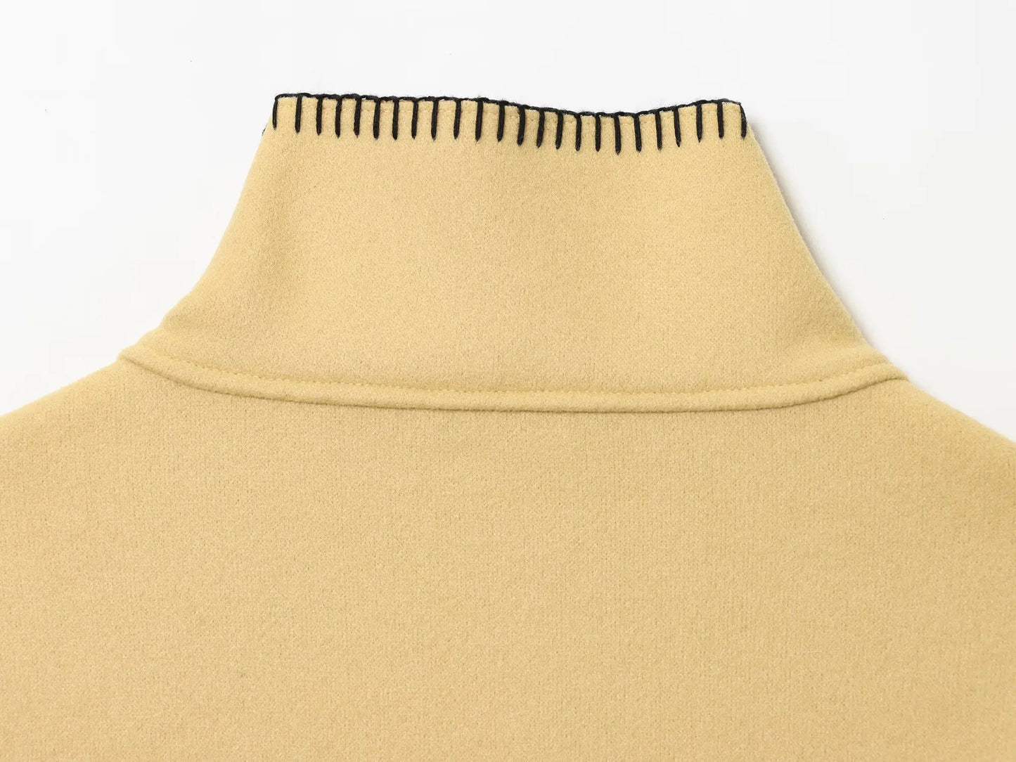 082 - Damen Mantel mit hohem Kragen – Eleganter Casual Style