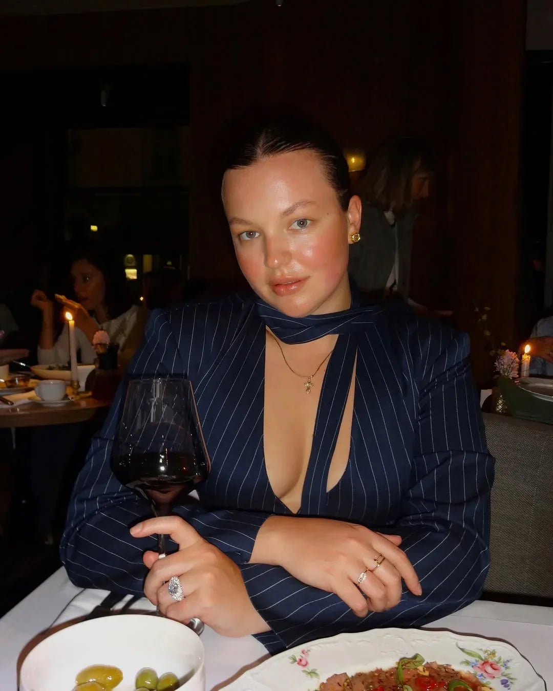 034 - Gestreifter Blazermantel Damen – Elegant & Tailliert