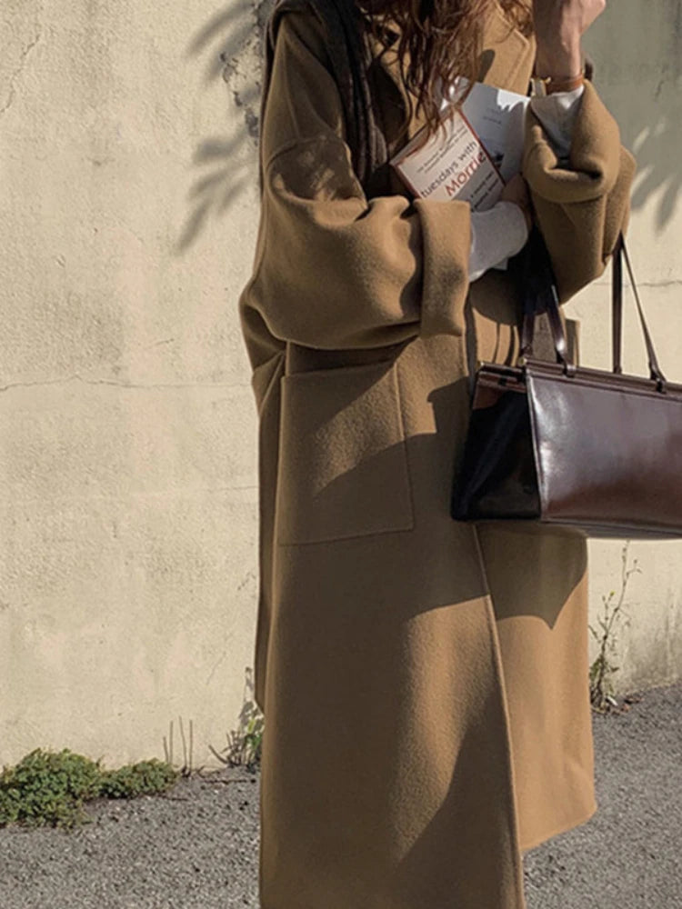 044 - Cashmere-Wollmantel Damen – Extra Long & Elegant