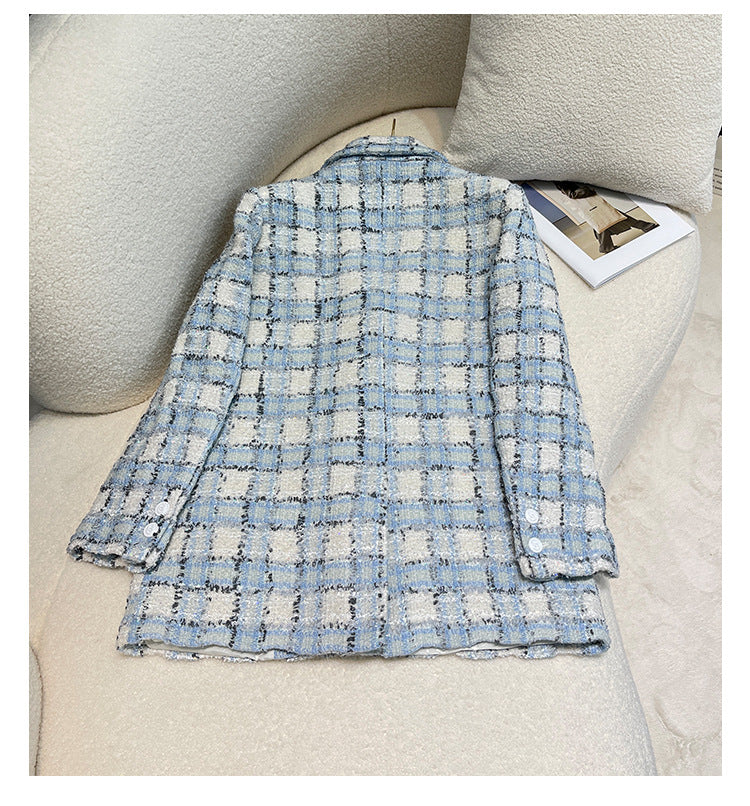 021 - Tweedmantel Damen – Kariert & Elegant