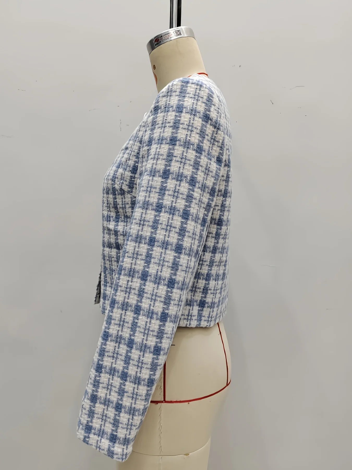 085 - Tweedjacke mit Hahnentritt-Print