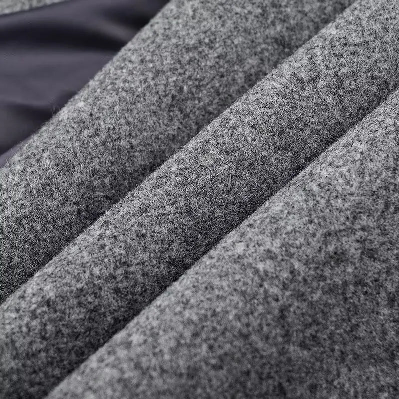 115 - Damen Langer Trenchcoat Zweireiher Elegant