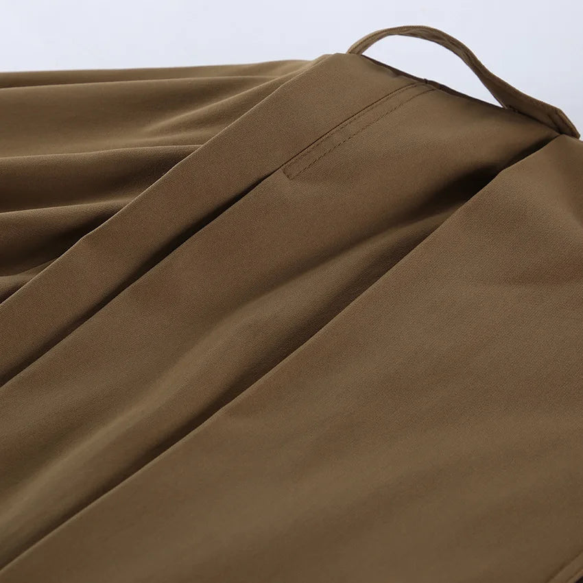 114 - Damen Kurzer Trenchcoat Mit Revers & Knopfverschluss