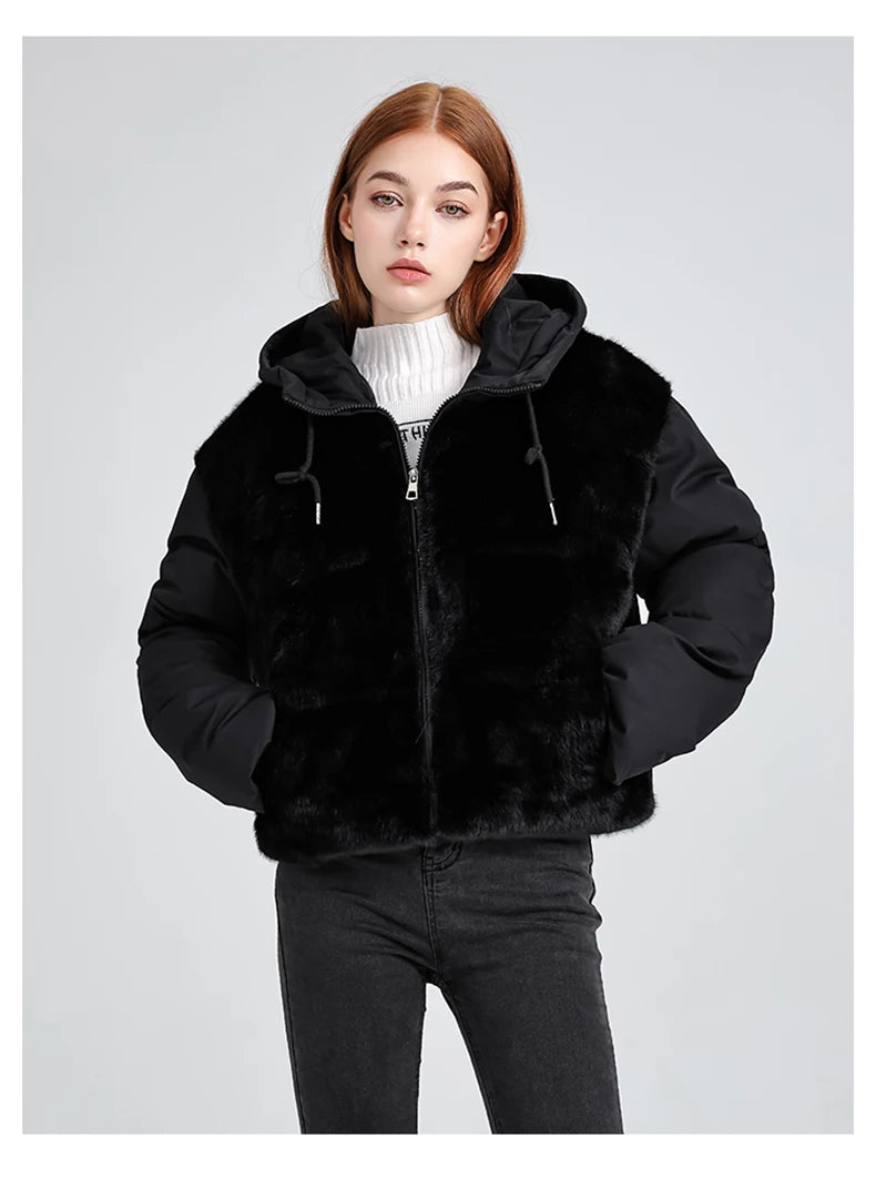 046 - Plüschmantel Damen – Warm & Modern