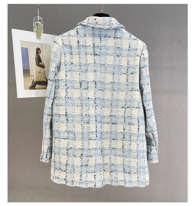 021 - Tweedmantel Damen – Kariert & Elegant