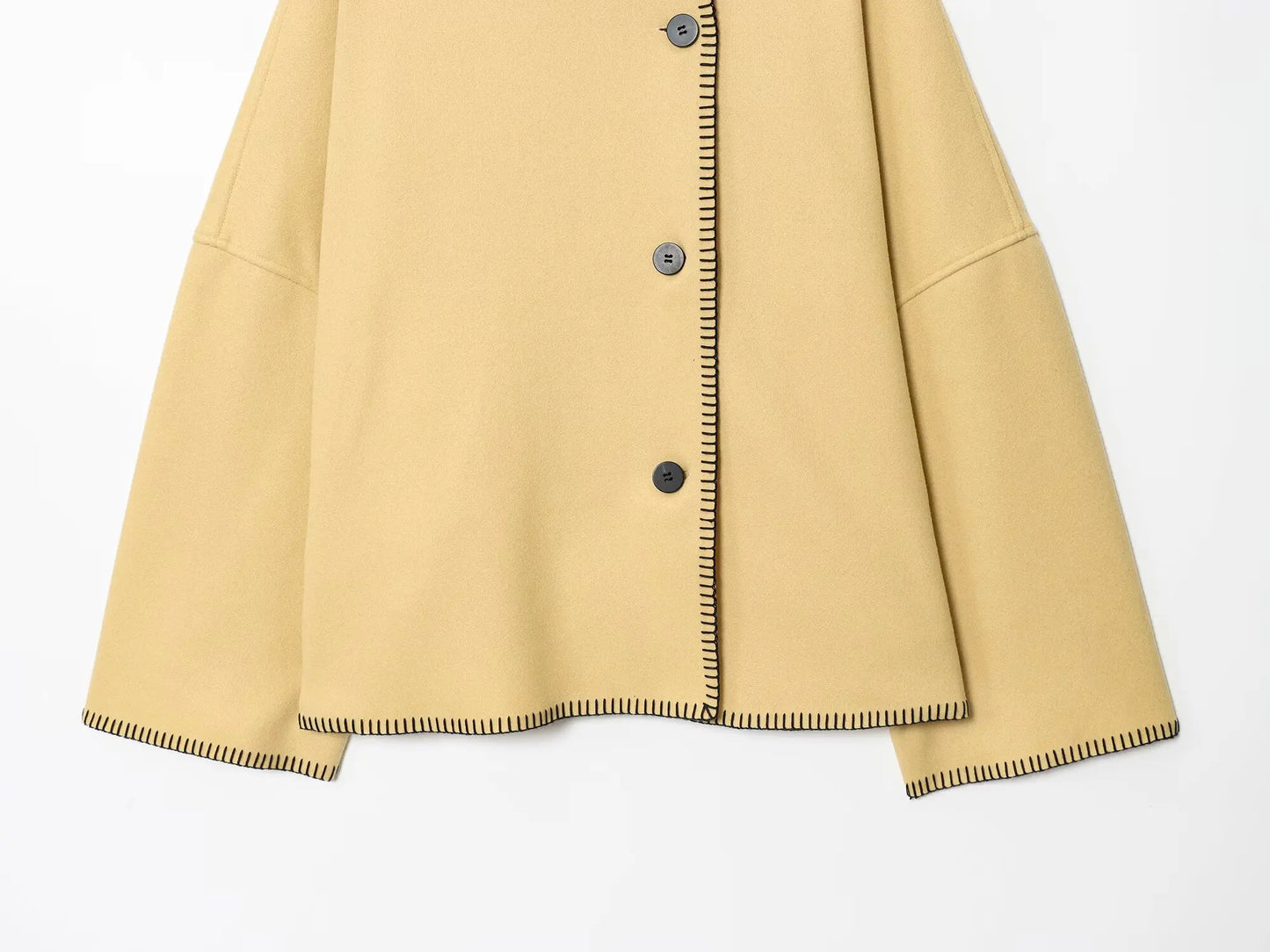 082 - Damen Mantel mit hohem Kragen – Eleganter Casual Style