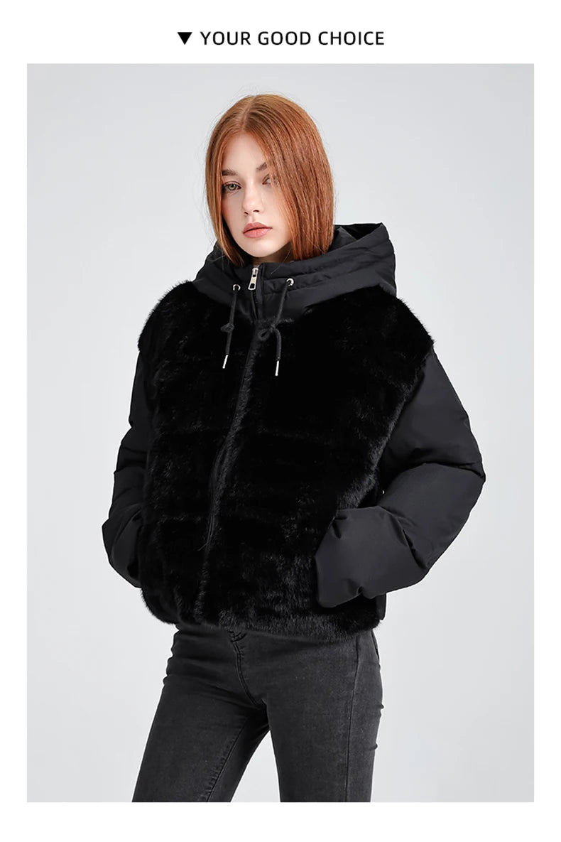 046 - Plüschmantel Damen – Warm & Modern