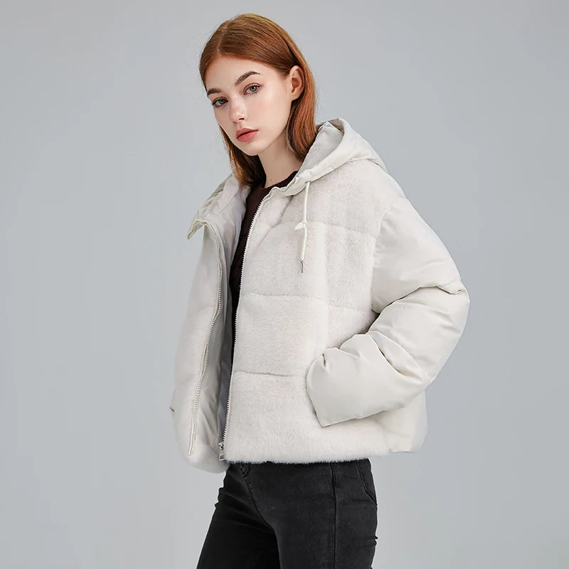 046 - Plüschmantel Damen – Warm & Modern