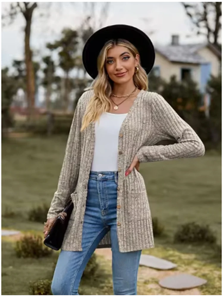 052 - Gestreifter Mantel Damen – Modern & Vielseitig