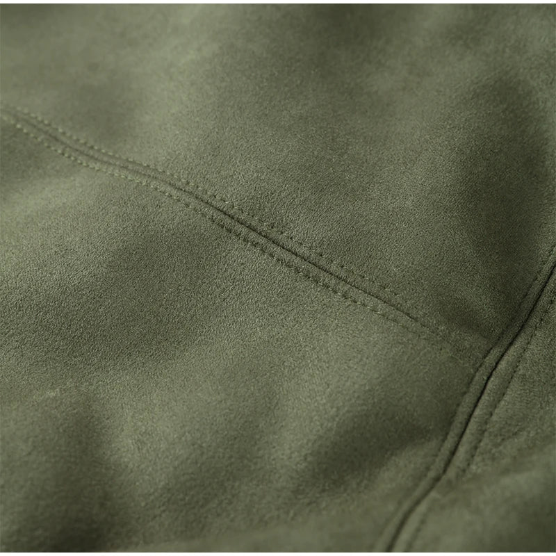 055 - Suede Bomber Jacket Damen – Modern & Stylisch