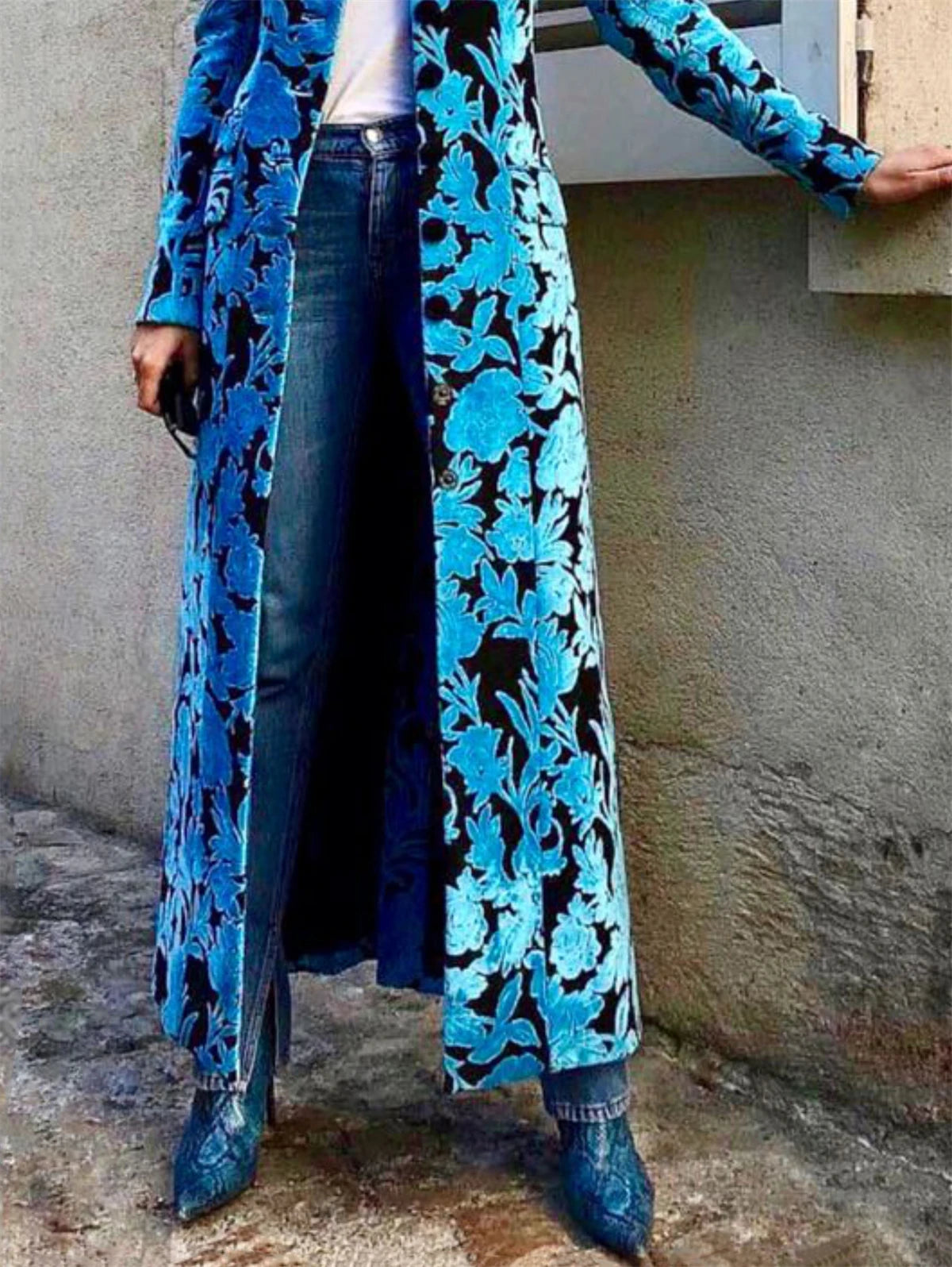 020 - Samt-Trenchcoat Damen – Lang & Elegant