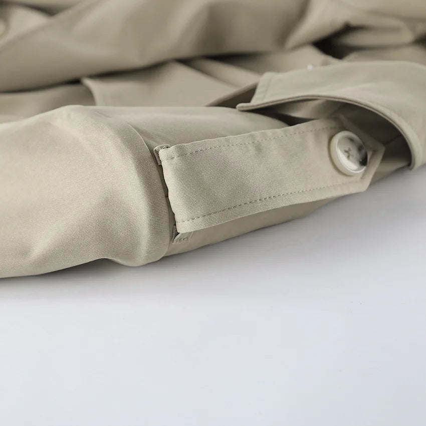 016 -  Bindegürtel Trenchcoat Damen – Elegant & Modern