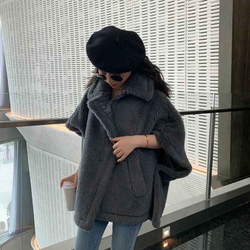 047 - Teddy Coat Damen – Echtfell & Warm