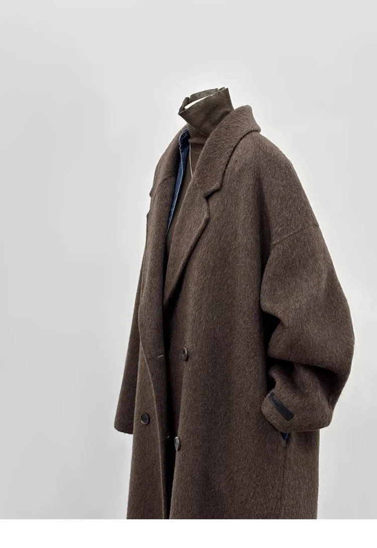 106 - Damen Wollmantel Zweireihig Hepburn Style