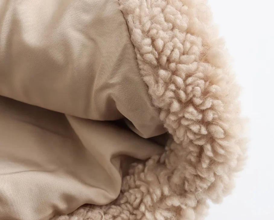 134 - Damen Wollmantel Lang mit Revers – Elegant & Modern