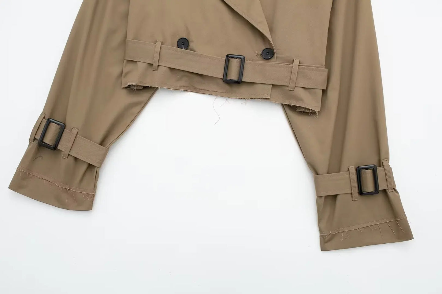 010 - Kurzer Trenchcoat Damen – Modern & Elegant