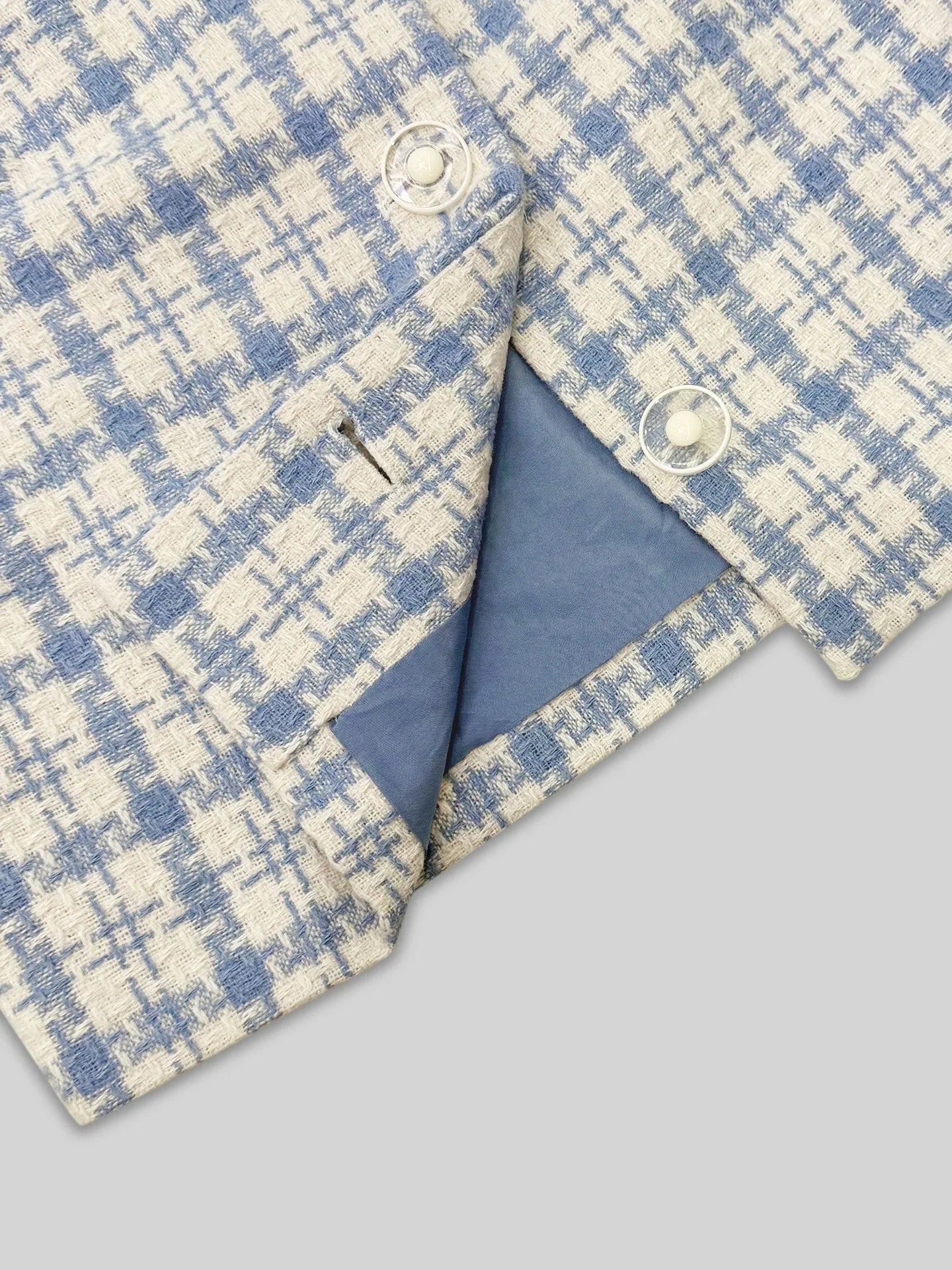 085 - Tweedjacke mit Hahnentritt-Print