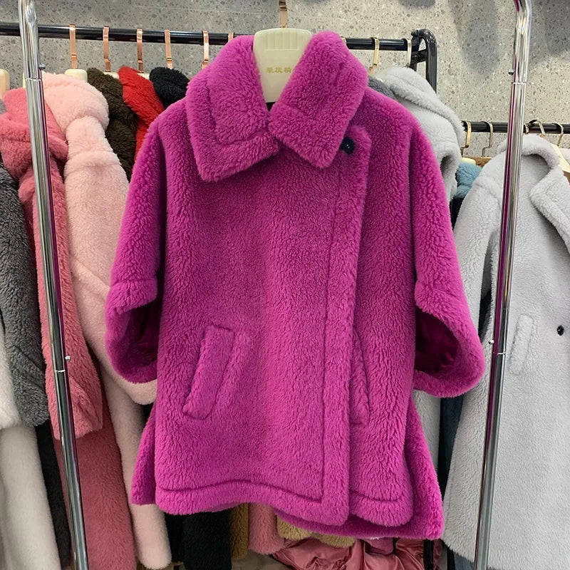 047 - Teddy Coat Damen – Echtfell & Warm