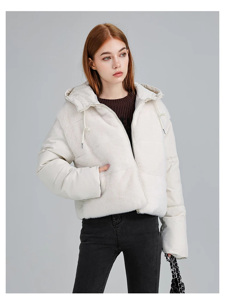 046 - Plüschmantel Damen – Warm & Modern