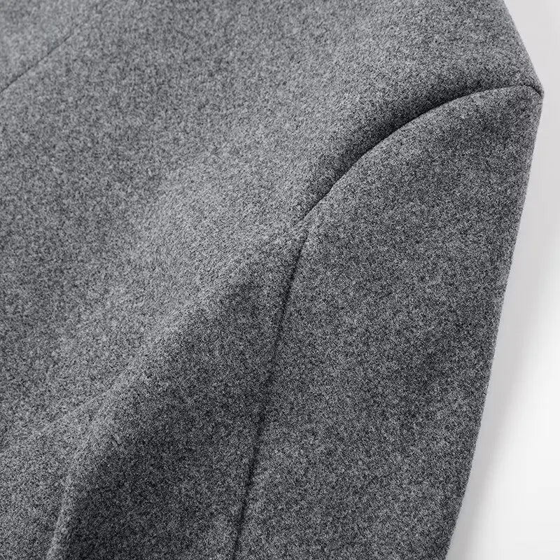 115 - Damen Langer Trenchcoat Zweireiher Elegant